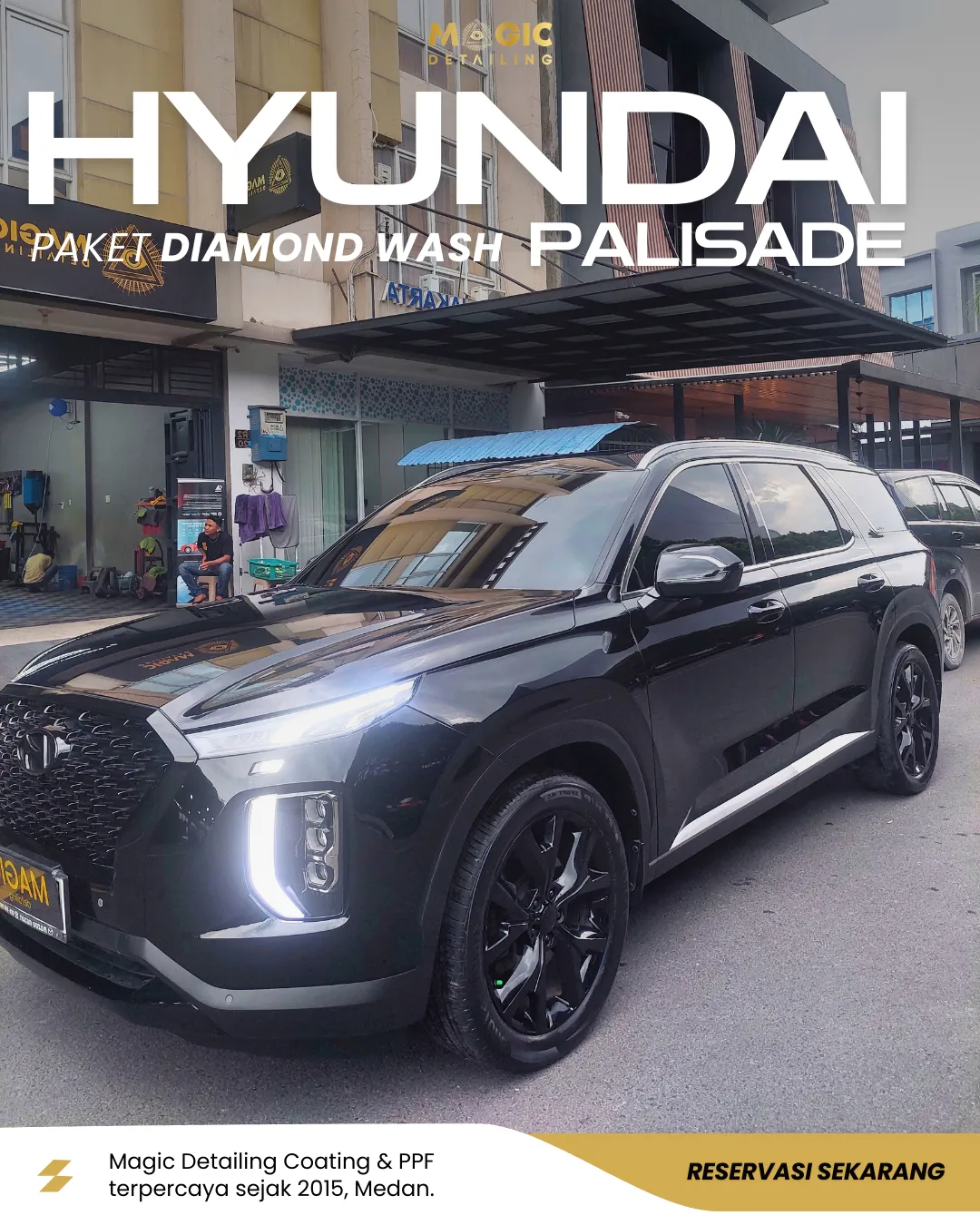 Pengerjaan Premium Wash di Magic Detailing Medan
